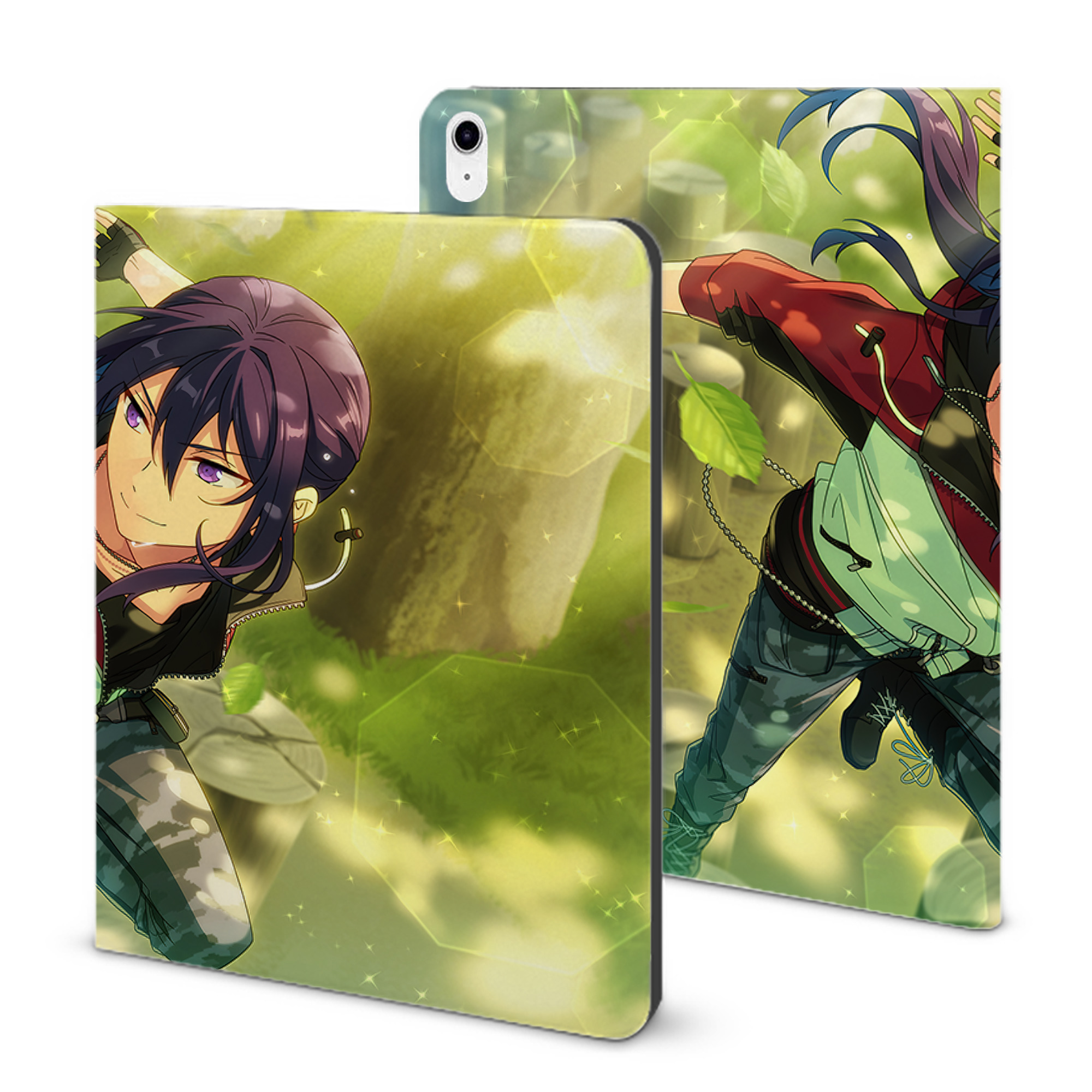 （画像用） あんさんぶるスターズ! Ensemble Stars IPad ケース ブック型 PUレザー TPU 耐衝撃 軽量 薄型 ペン収納なし 全面保護 IPad 各モデル対応
